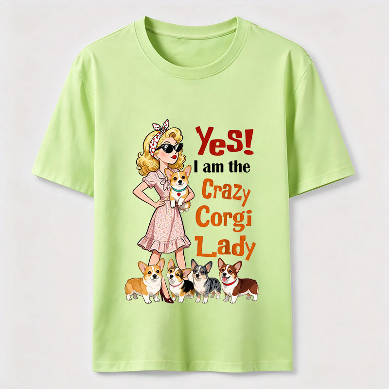 Crazy Corgi Lady Tee
