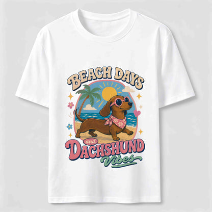 Beach Days Dachshund Vibes Tee