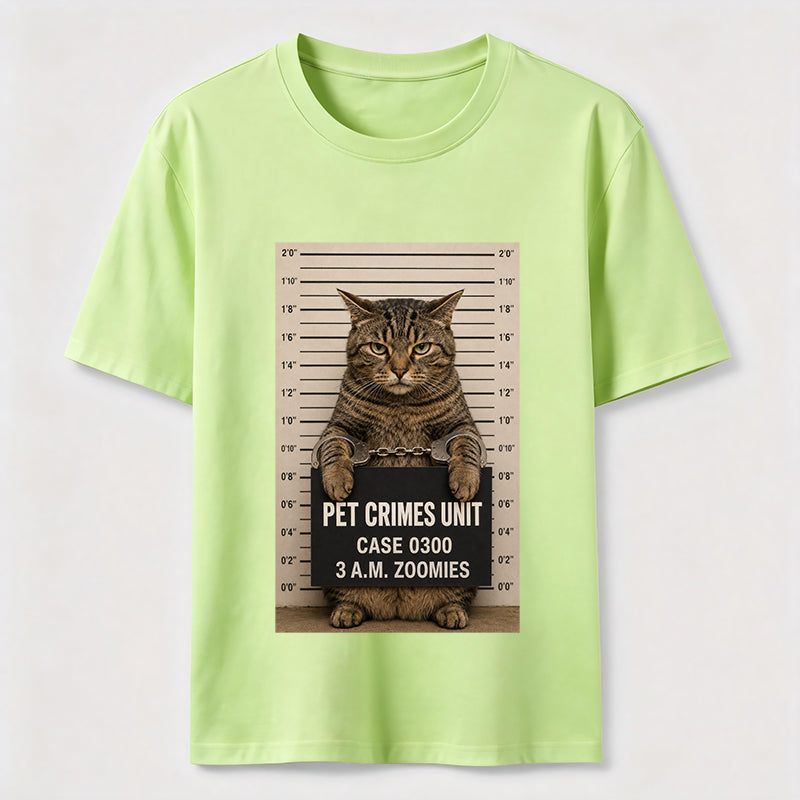 Pet Crimes Unit Cat Mugshot Tee
