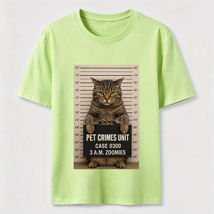 Pet Crimes Unit Cat Mugshot Tee