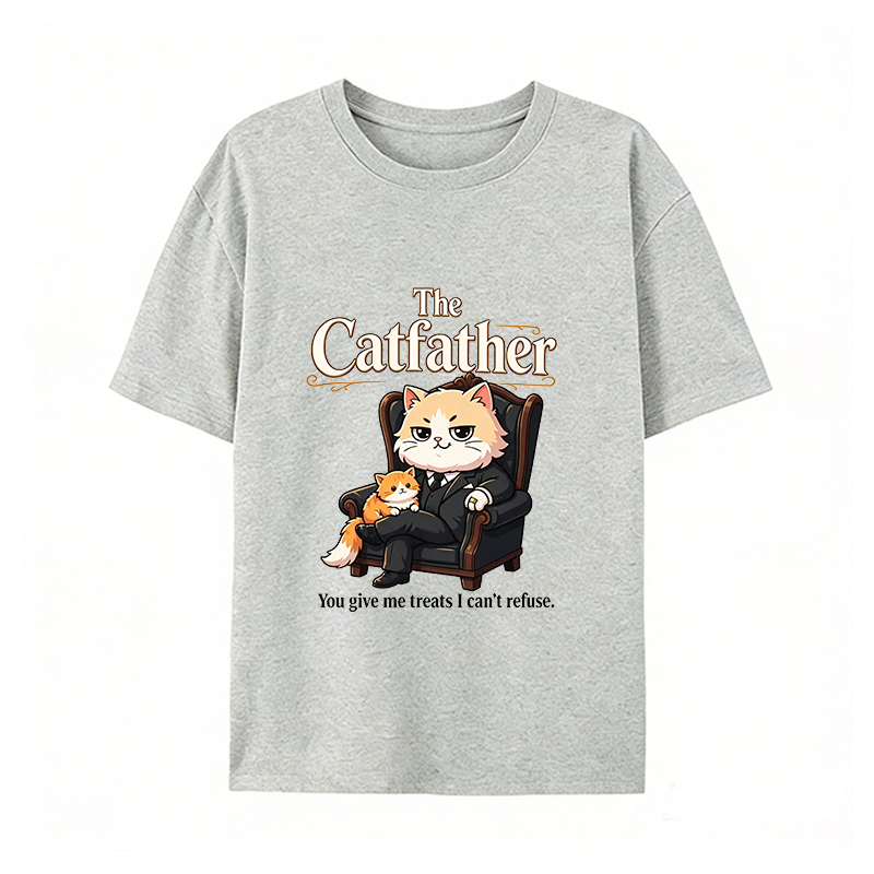 The Catfather Funny Cat Dad T-Shirt - Great Gift for Cat Lovers