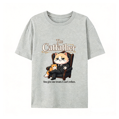The Catfather Funny Cat Dad T-Shirt - Great Gift for Cat Lovers