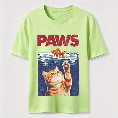 Cat And Fish Paw Reach Tee