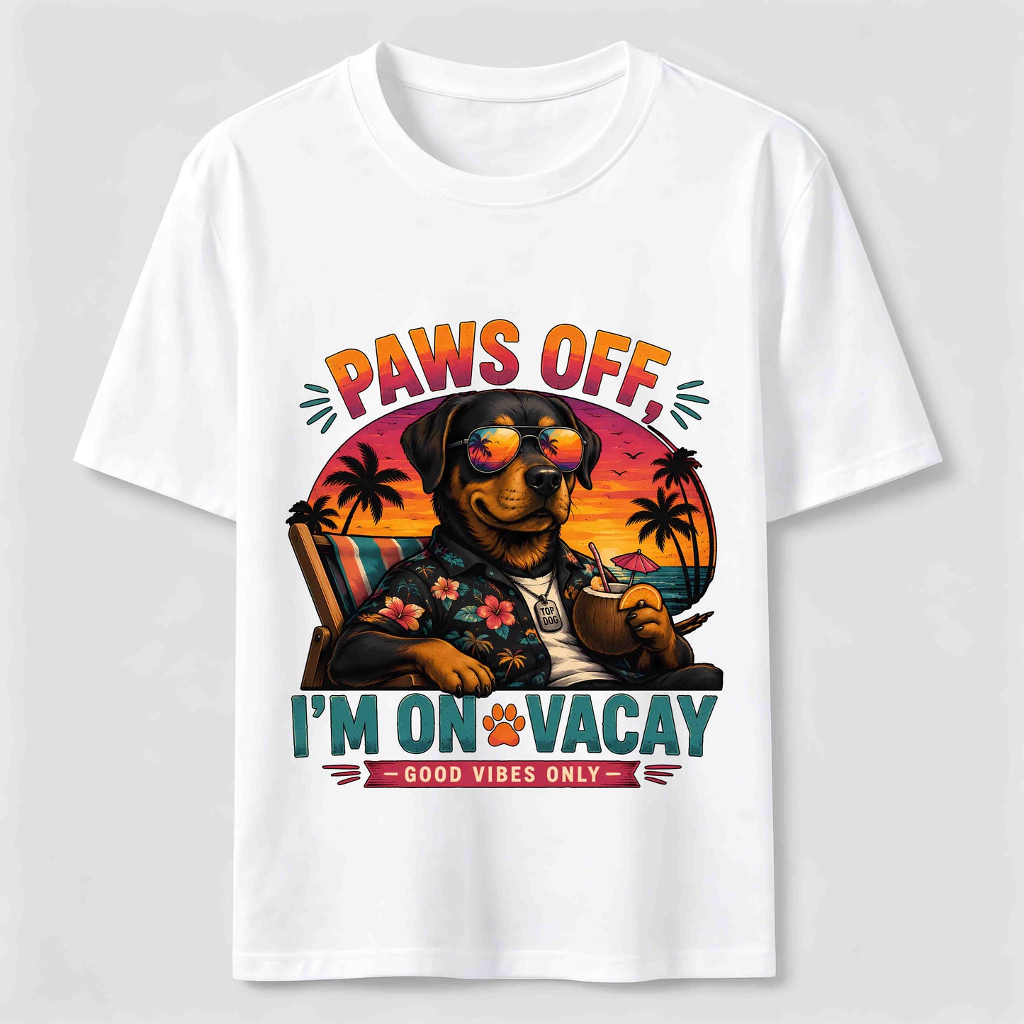Paws Off I'm On Vacay Dog Tee