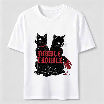 Double Trouble Black Cat Tee