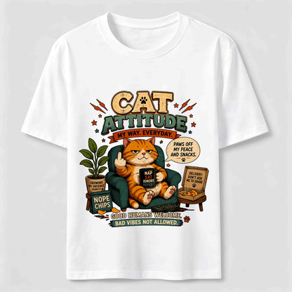 Cat Attitude Graphic Tee