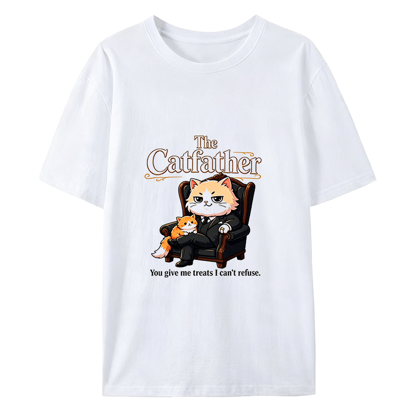 The Catfather Funny Cat Dad T-Shirt - Great Gift for Cat Lovers