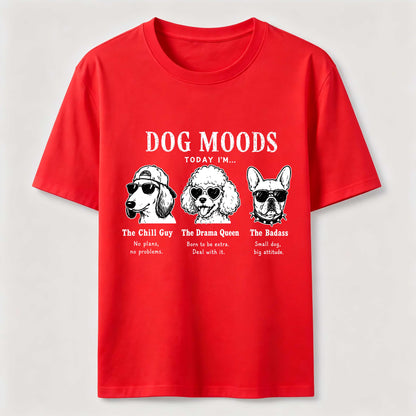 Dog Moods Funny Graphic Tee