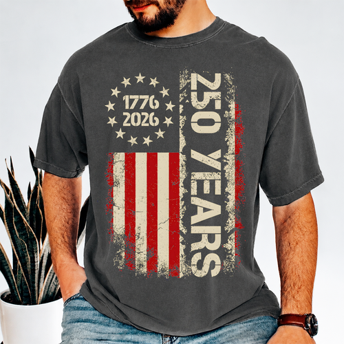 250 Years 1776-2026 American Flag Comfort Shirt LM32 669225