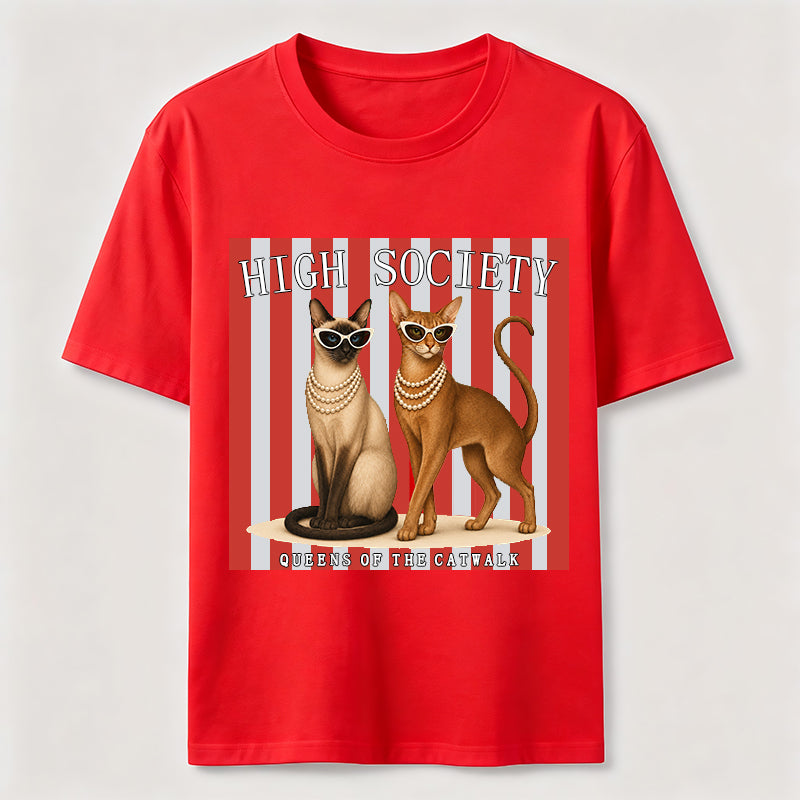 High Society Cat Chic Catwalk Graphic Tee