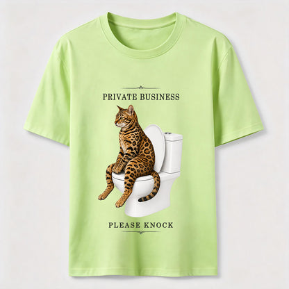 Private Business Cat Bathroom Tee