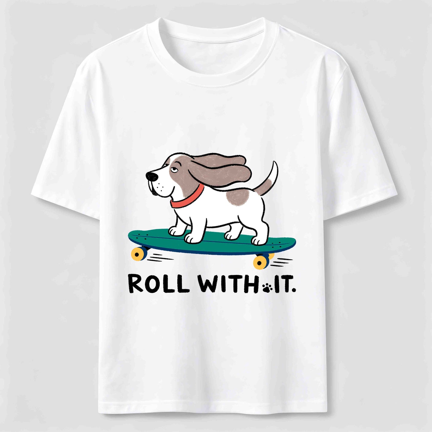 Roll With It Skate Dog Tee