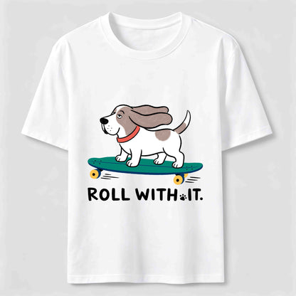 Roll With It Skate Dog Tee