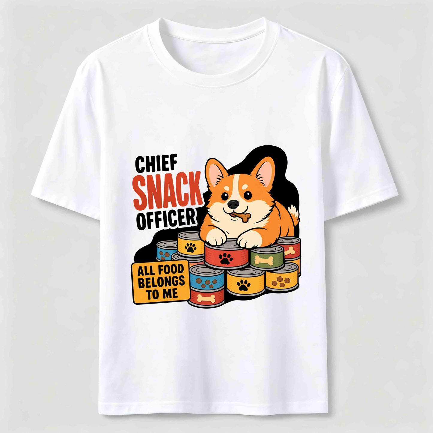 Chief Snack Officer Funny Corgi T-Shirt