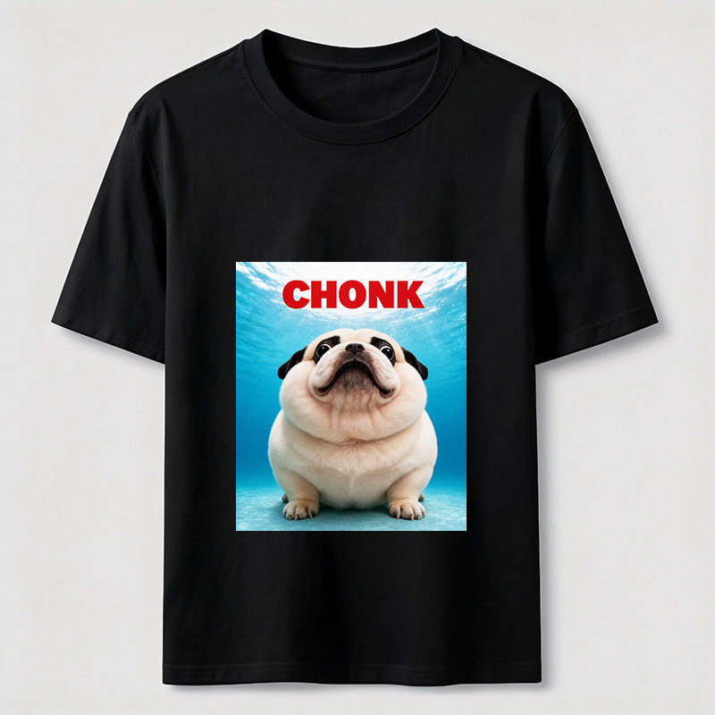 Certified Chonk Funny Pug Dog Lover Graphic T-Shirt