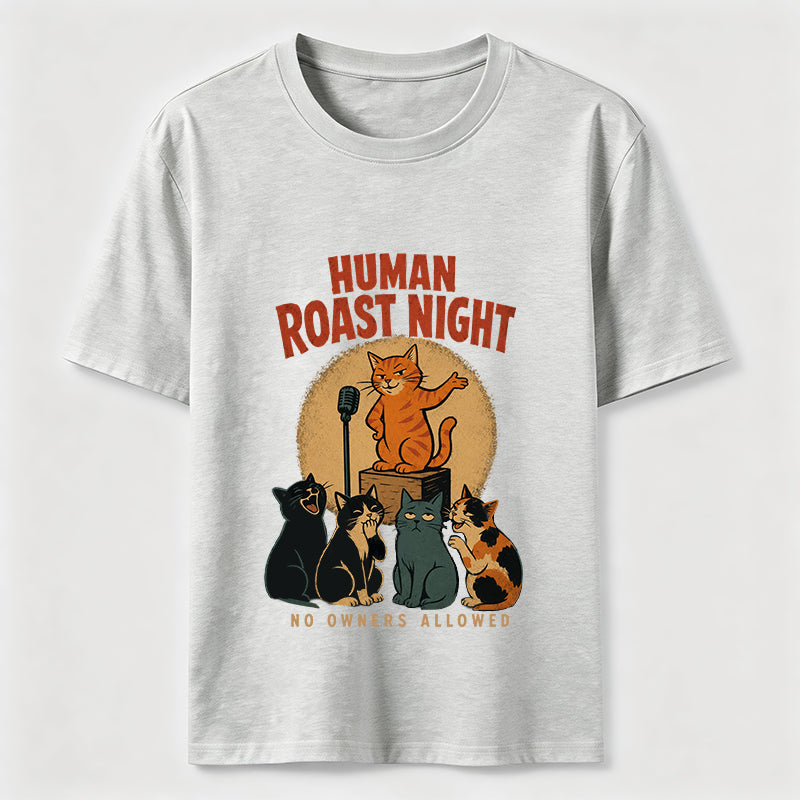 No Owners Allowed Cat Comedy Club Graphic Shirt