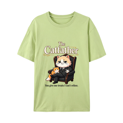 The Catfather Funny Cat Dad T-Shirt - Great Gift for Cat Lovers