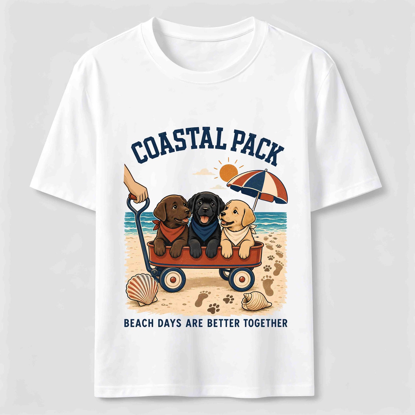 Coastal Pack Labrador Beach Day T-Shirt