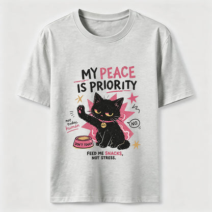 Peace First Black Cat T-Shirt