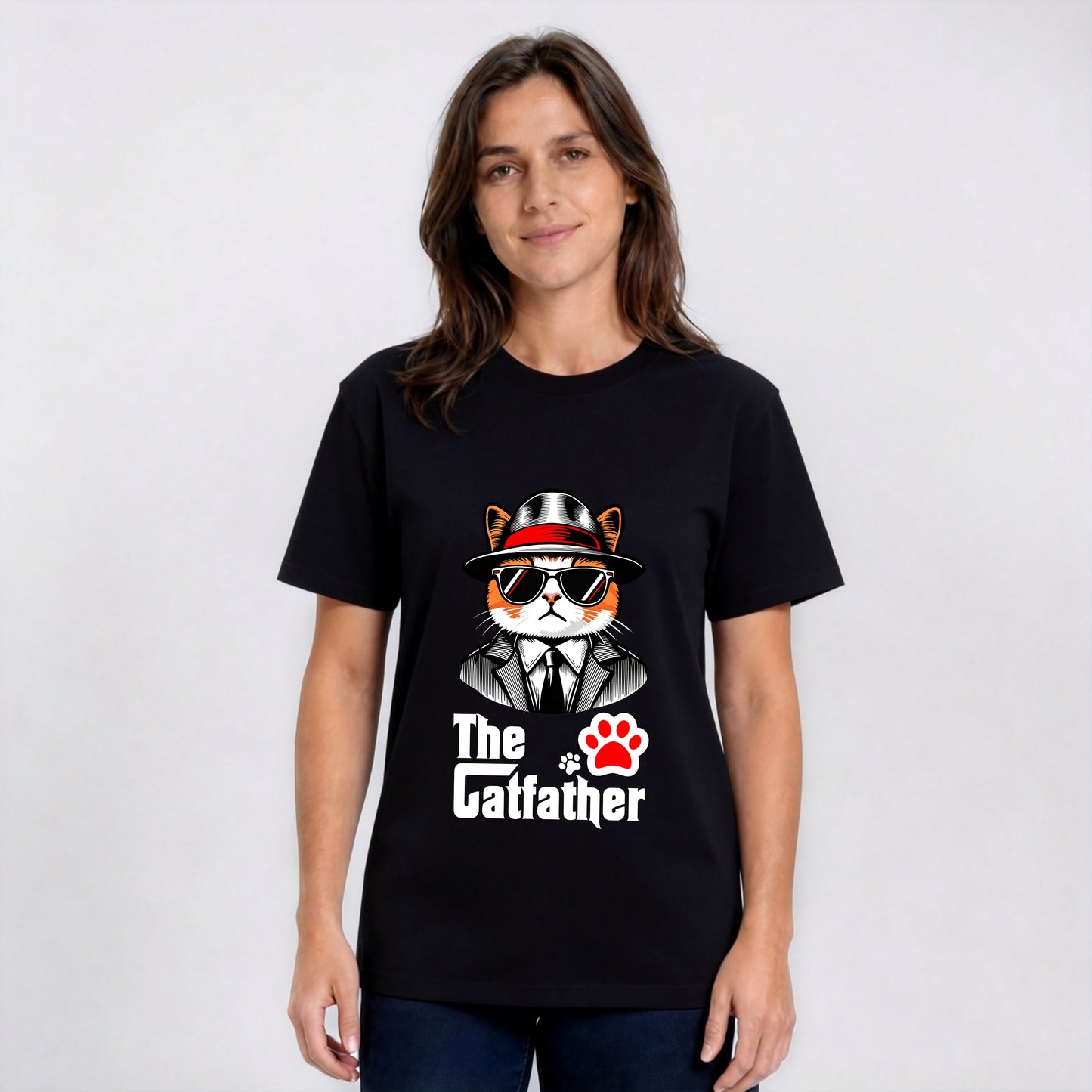 The Catfather Cool Gentleman Cat T-Shirt