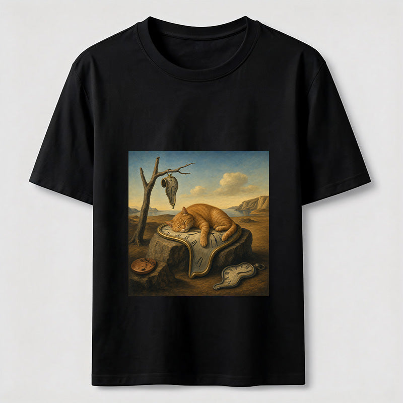 Melting Clock Cat Nap Tee