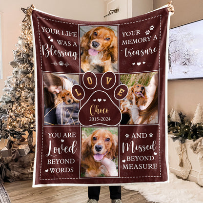 Custom Photo Your Life Was A Blessing  - Personalized Photo Blanket