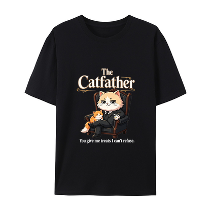 The Catfather Funny Cat Dad T-Shirt - Great Gift for Cat Lovers