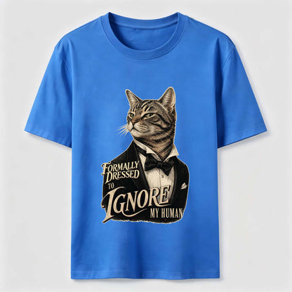 Dressed To Ignore My Human Cat T-Shirt