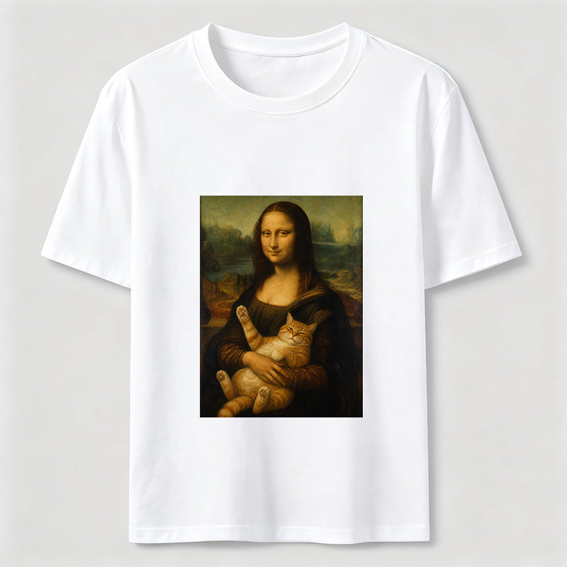 Mona Lisa Cat Lover Tee
