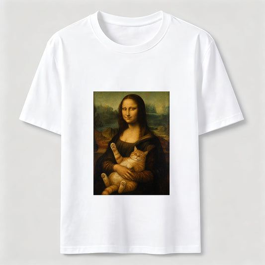 Mona Lisa Cat Lover Tee