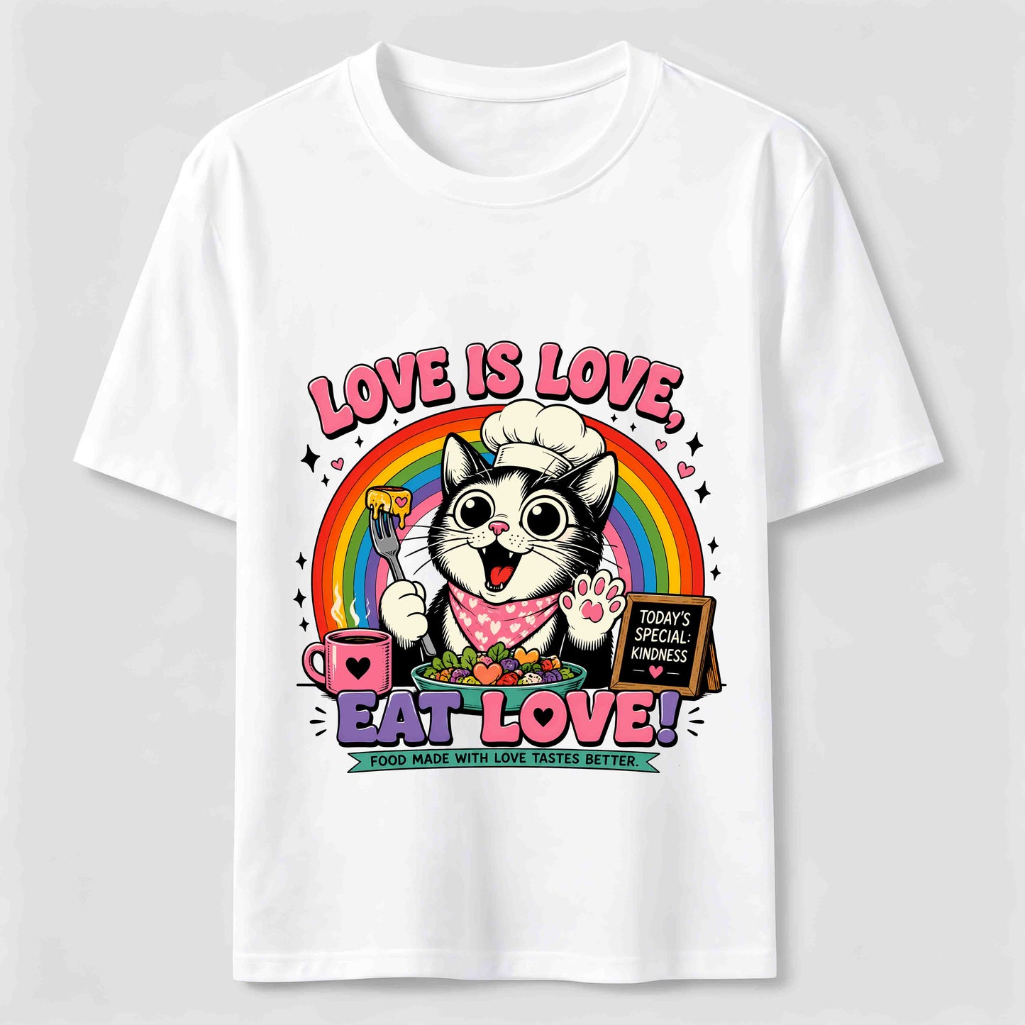 Eat Love Chef Cat Tee