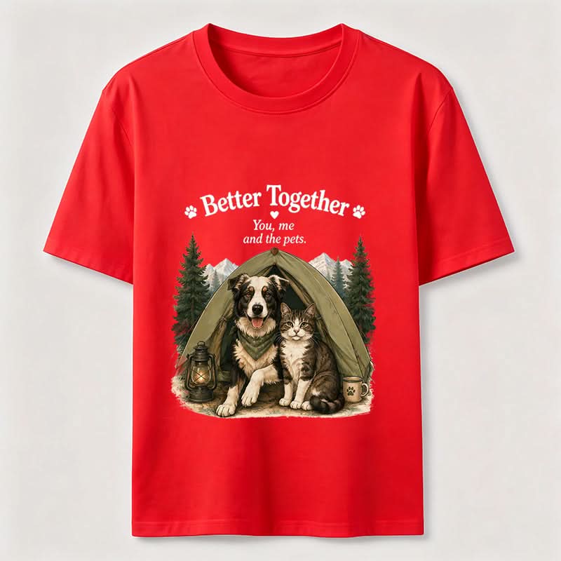 Better Together Dog & Cat Camping Graphic Tee