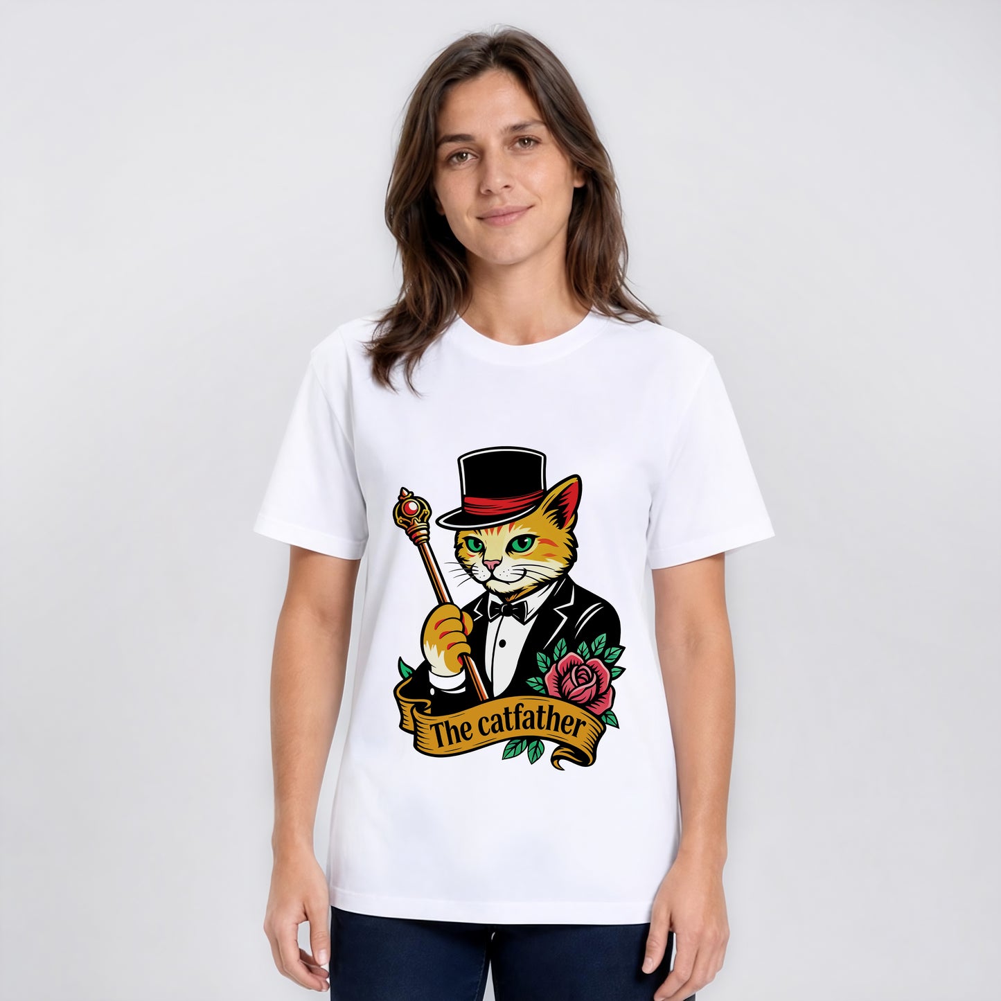 The Catfather Vintage Gentleman Cat T-Shirt