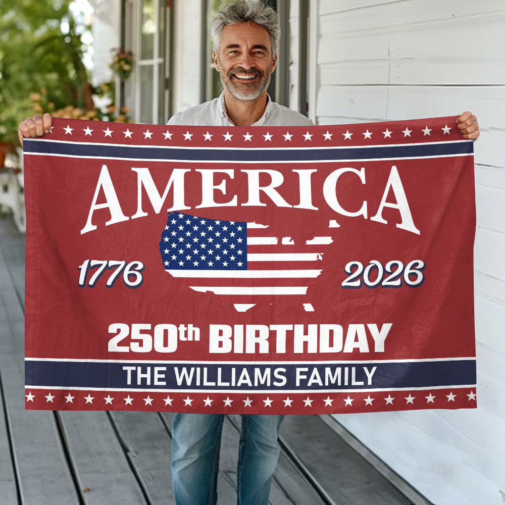 250 Years Of America Birthday 1776-2026 Double-Sided Flag HO82 894600