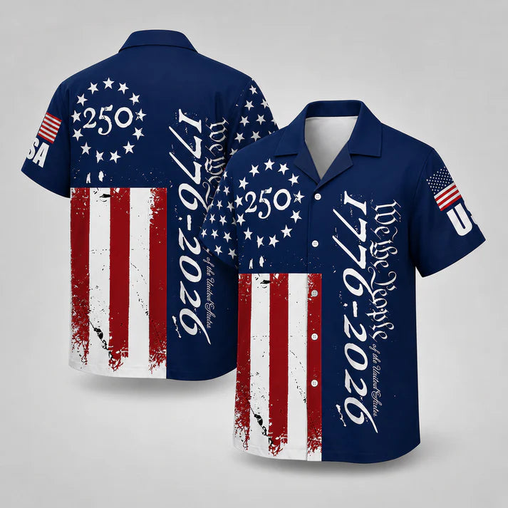 We the People 1776-2026 Stars and Stripes - USA 250th Anniversary Hawaiian Shirt