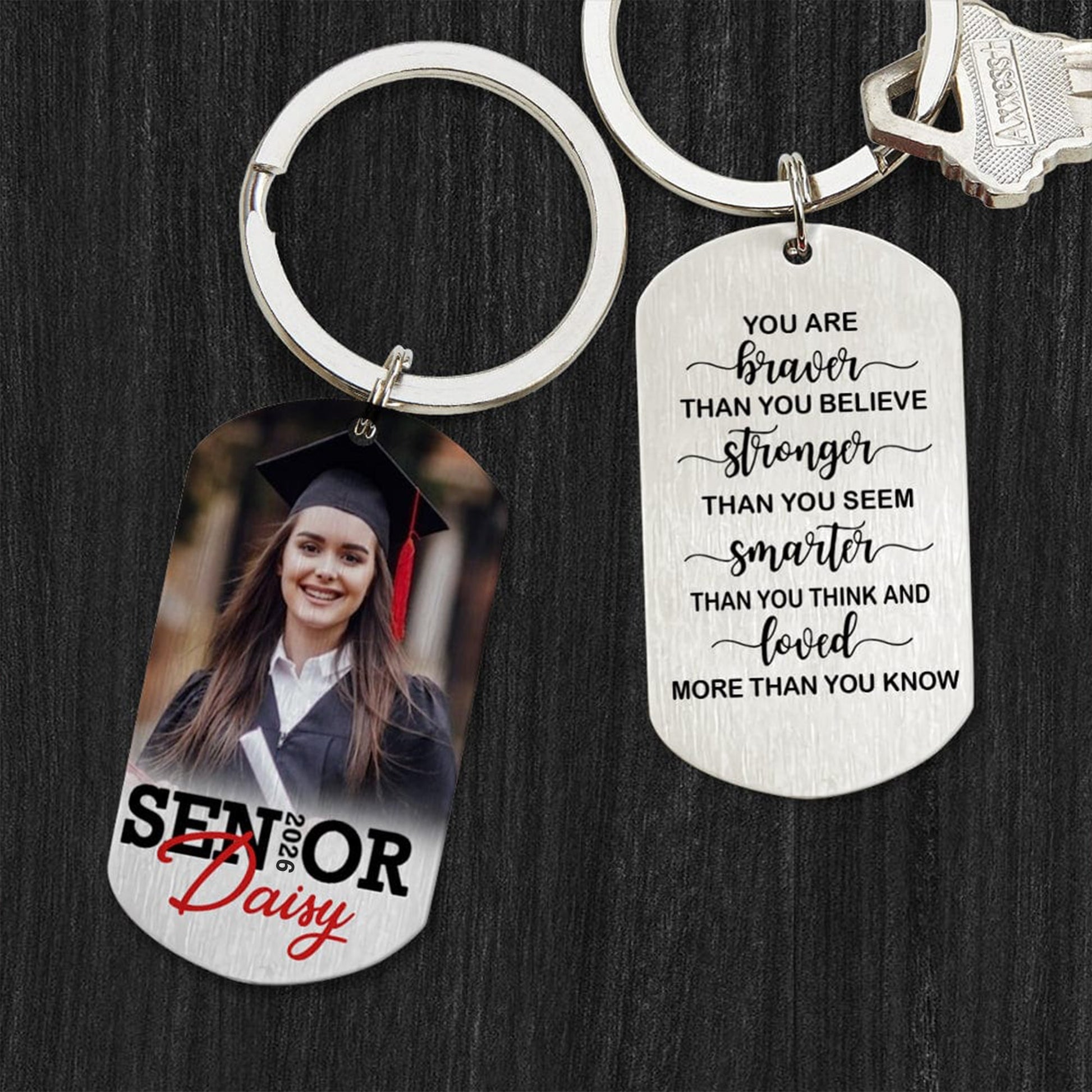 Personalized Graduation Photo Keychain for Daughter/Granddaughter