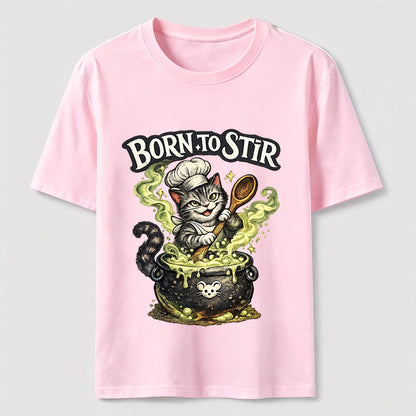 Mischievous Chef Cat Cauldron T-Shirt