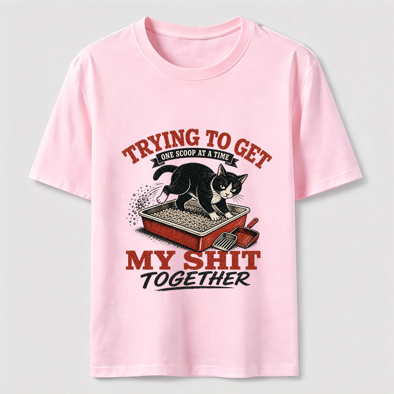 Trying To Get My Shit Together Cat Tee