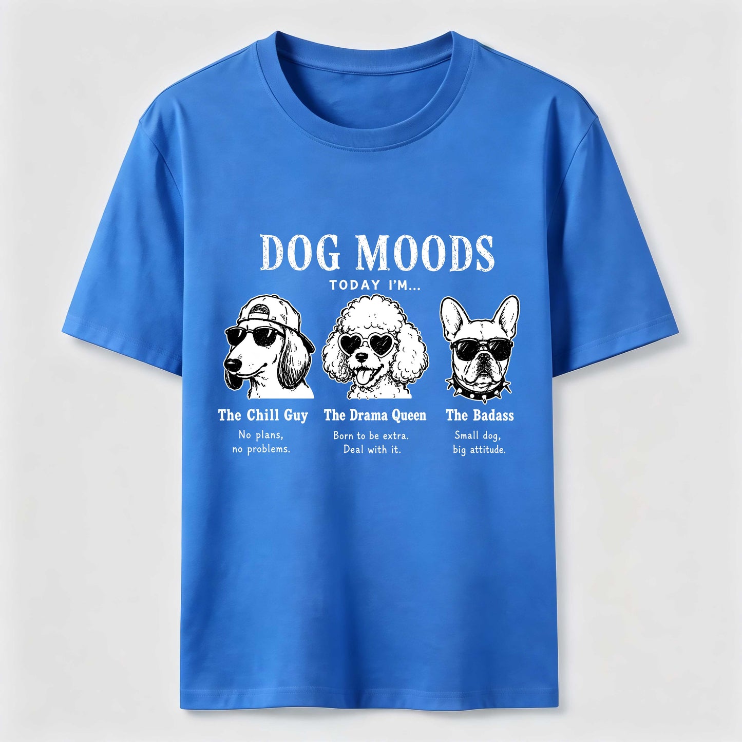 Dog Moods Funny Graphic Tee