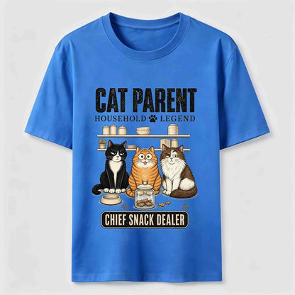 Multi Cat Parent Chief Snack Dealer Cute Cat Lover T-Shirt