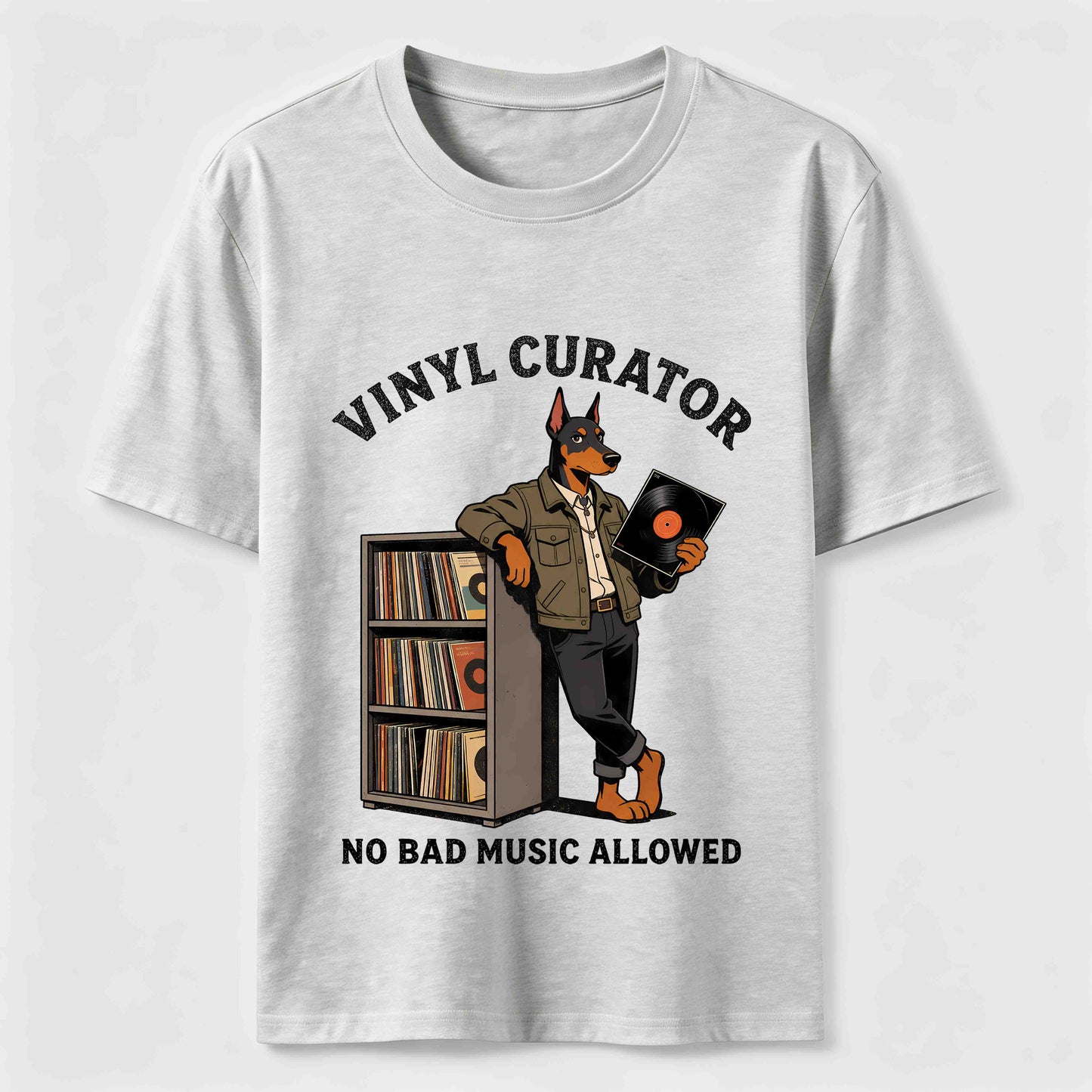Classic Vinyl Dog Shirt Music & Pet Lover T-shirts