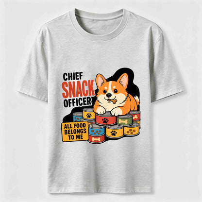 Chief Snack Officer Funny Corgi T-Shirt