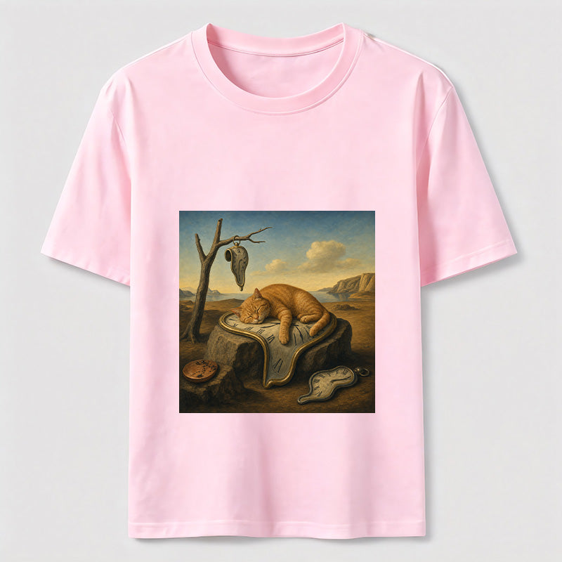 Melting Clock Cat Nap Tee