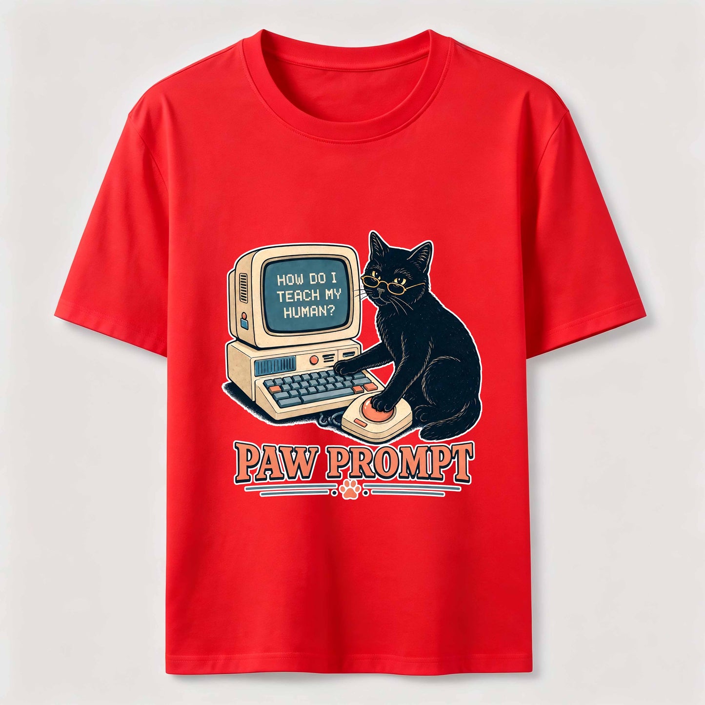 Paw Prompt Computer Cat Tee