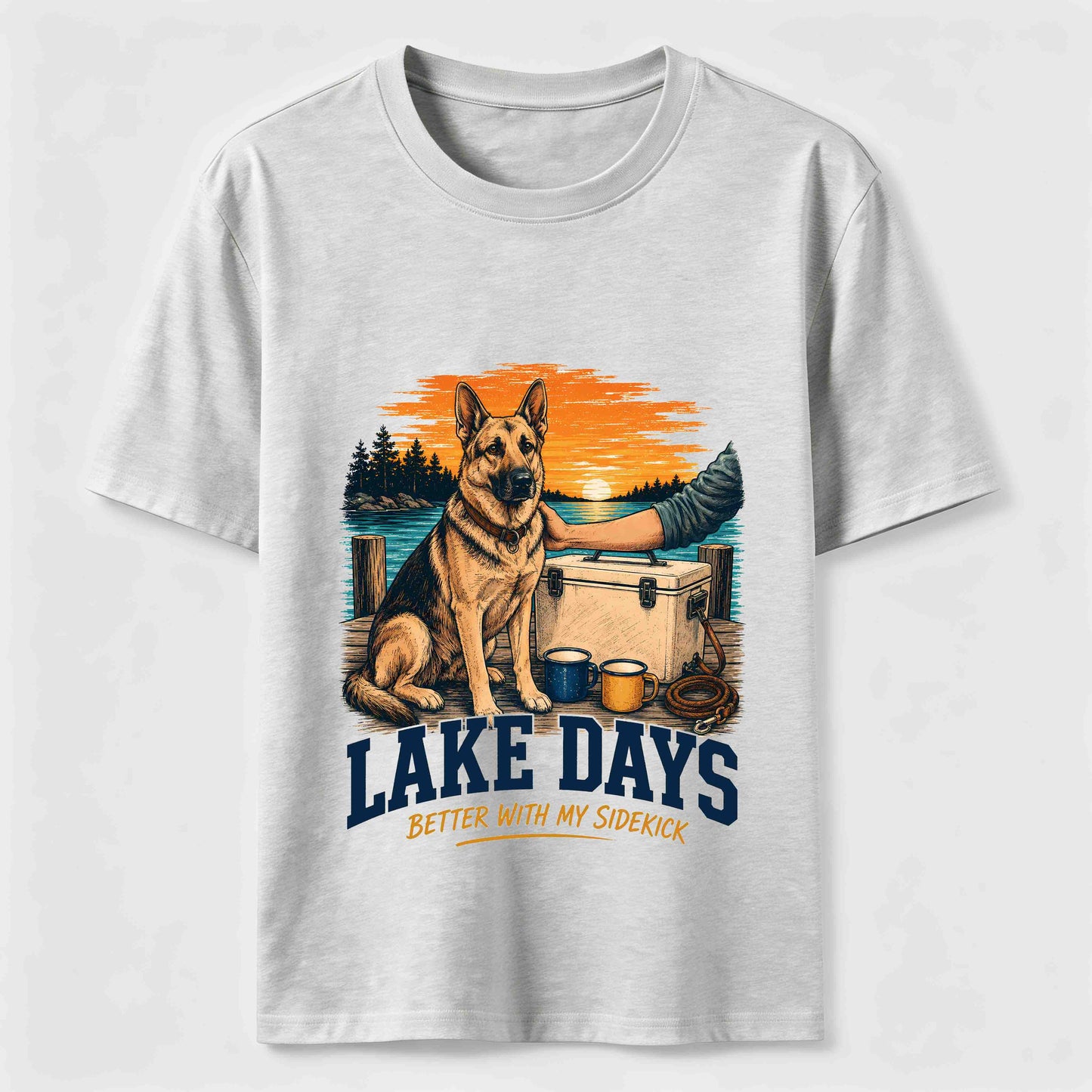 Lake Days German Shepherd Sidekick T-Shirt