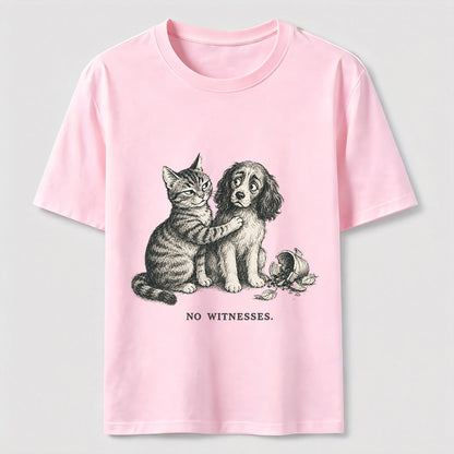 No Witnesses Cat And Dog Tee