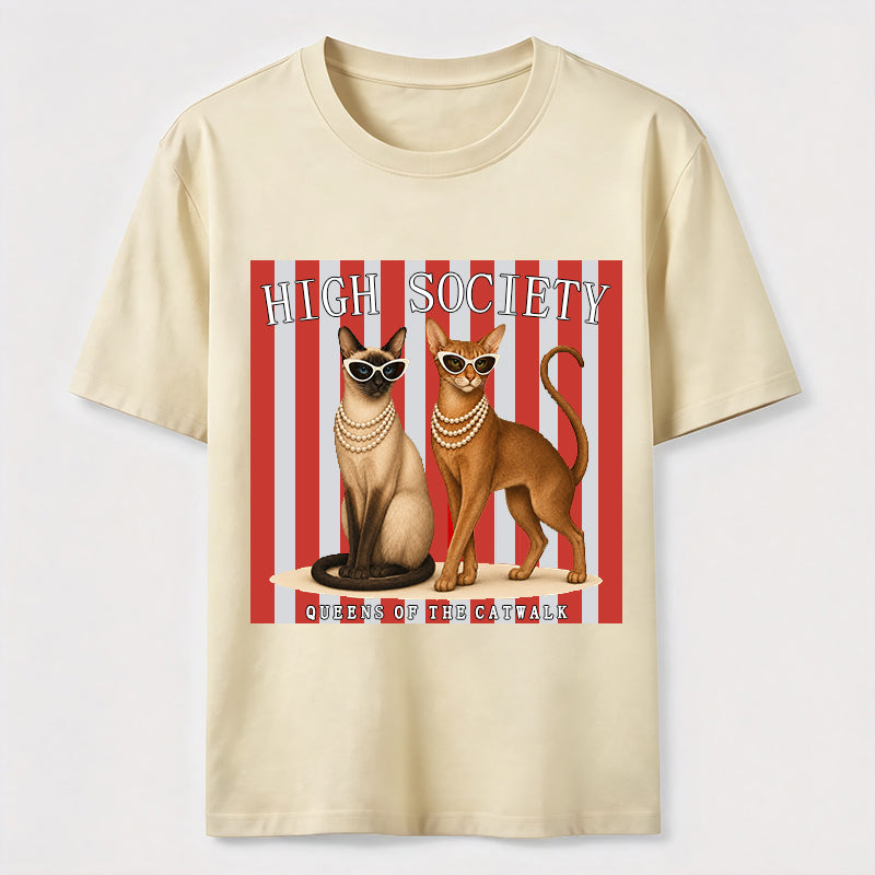 High Society Cat Chic Catwalk Graphic Tee
