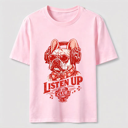 Listen Up Frenchie Music Tee