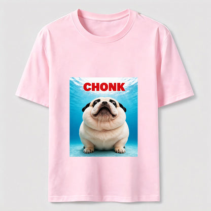 Certified Chonk Funny Pug Dog Lover Graphic T-Shirt