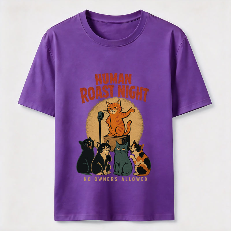 No Owners Allowed Cat Comedy Club Graphic Shirt